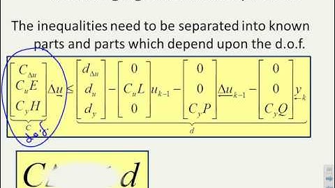 Constrained Predictive Control 5_3 - including constraints into GPC