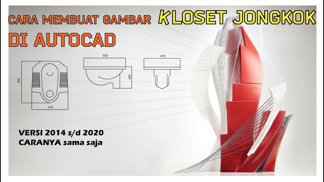 Cara membuat Kloset Jongkok di Autocad Tutorial YouTube