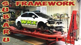 Rebuilding Wrecked Subaru WRX! Framework! (Part 3)