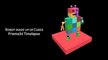 Timelapse of a Cube Robot Build in Prisma 3D