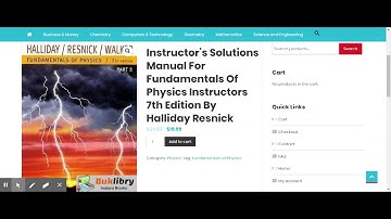 Instructor’s Solutions Manual for Fundamentals of Physics by Halliday, Resnick
