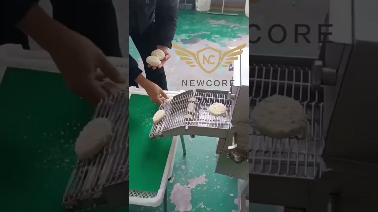 Burger patty meat pie forming and coating line