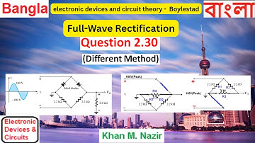 (B)EDC(B) Q 2.30 || Tricky Full Wave Rectifier Circuit || Simplifying by a Different Method