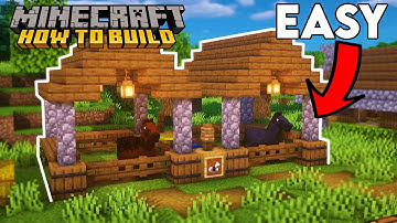 Minecraft: How to Build a Horse Stable | Small Horse Stable Tutorial