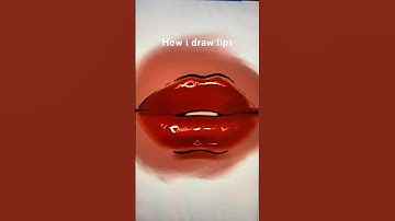 How I Draw Semi-Realistic Lips ✨ #artprocess #digitalart #procreate #shorts