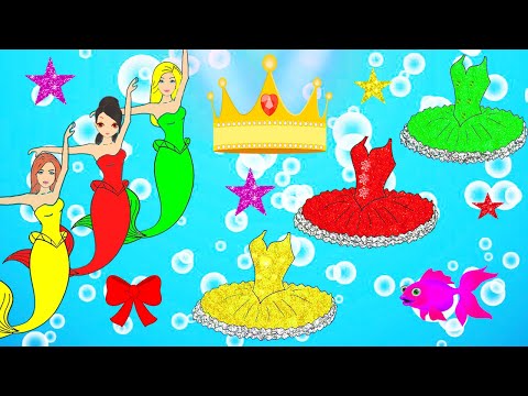 PAPER DOLLS DRESS UP COSTUMES FOR CONTEST BALLERINA MERMAIDS PAPERCRAFTS