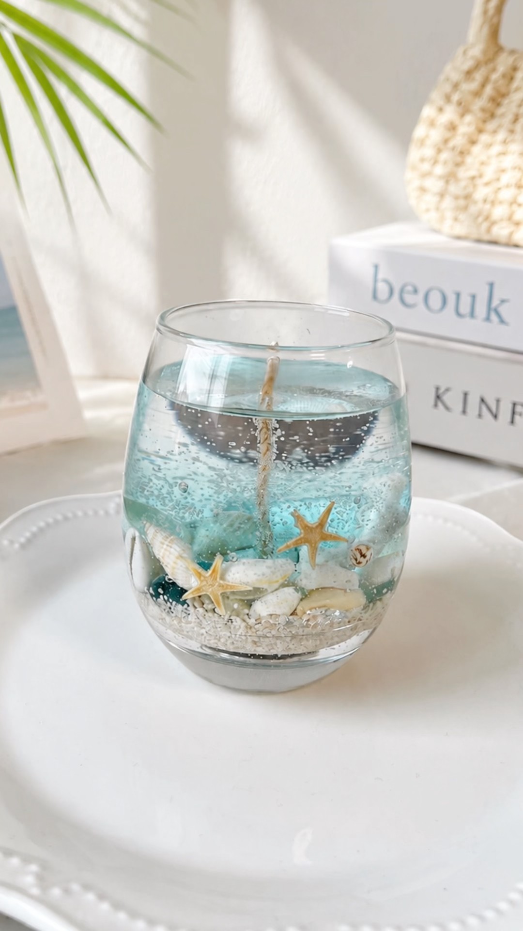 🏝️ Ocean Gel Candle – Aqua Blue –作り🫧 #ハンドメイドキャンドル