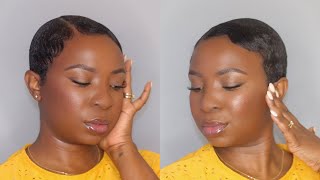 How to Sleek Pixie Cut Mold NO HEAT Styling| South African YouTuber