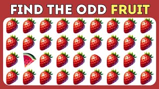 Find The ODD Emoji  Fruit Edition | Odd One Out | Emoji Quiz!!