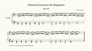 Czerny, Practical Exercises for Beginners, Op 599, No.18
