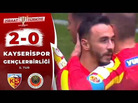 Kayserispor 2 - 0 Gençlerbirliği Maç Özeti (Ziraat Türkiye Kupası 5. Tur Maçı) / 22.12.2022