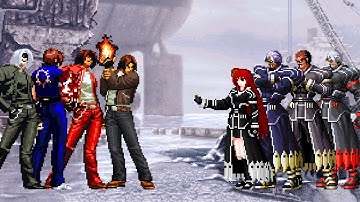 [KOF Mugen] Kyo Kusanagi Team vs Zero Team
