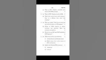 #Shorts BCS-053 DECEMBER 2023 Question Paper (Web Programming)