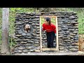 Build amazing stone house for my dog  how to building dog house from many stone