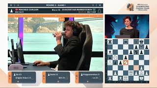 Magnus Carlsen vs Shakhriyar Mamedyarov |  Round 3 Game 1  | CCT Finals 2022 screenshot 1