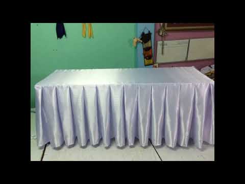 วีดีโอ: วิธีการเย็บผ้าปูโต๊ะสำหรับโต๊ะวงรี