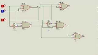 TISHITU Full Subtractor Logic Gate Tutorial in Proteus