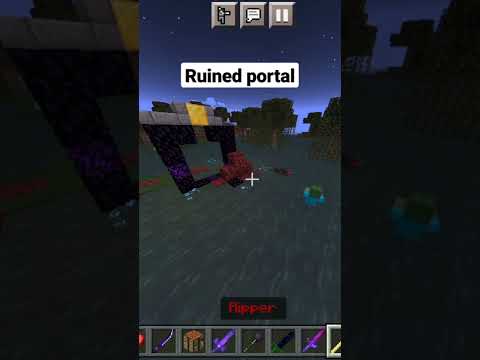 Have you ever seen a ruined portal in mid of a dirty river without chest #shorts #minecraft #viral