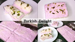 15 Minutes Dessert | Turkish Delight | Turkish Roll Delight | Instant Dessert | Tasty Uploads