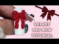🎀 3D Velvet Bow Nail Tutorial | EASY for BEGINNERS | clawsbytasmia