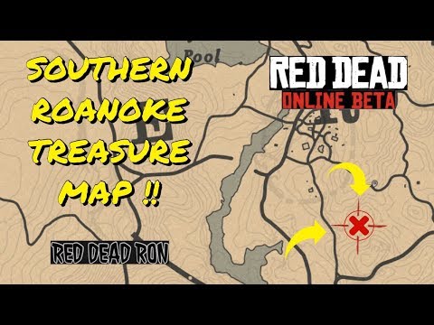 Red Dead Online Tesoro Sur de Roanoke / southern roanoke Treasure Map  Location 
