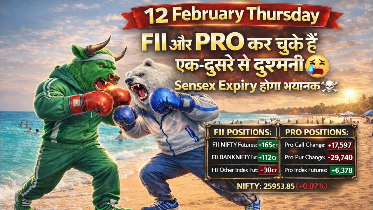 Pre Market Analysis & Report | FII DII & F&O Data | Nifty, Bank Nifty, Sensex Analysis | 12 Feb