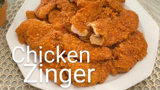 تشيكن زنجر chicken zinger المقرمشه بابسط الطرق