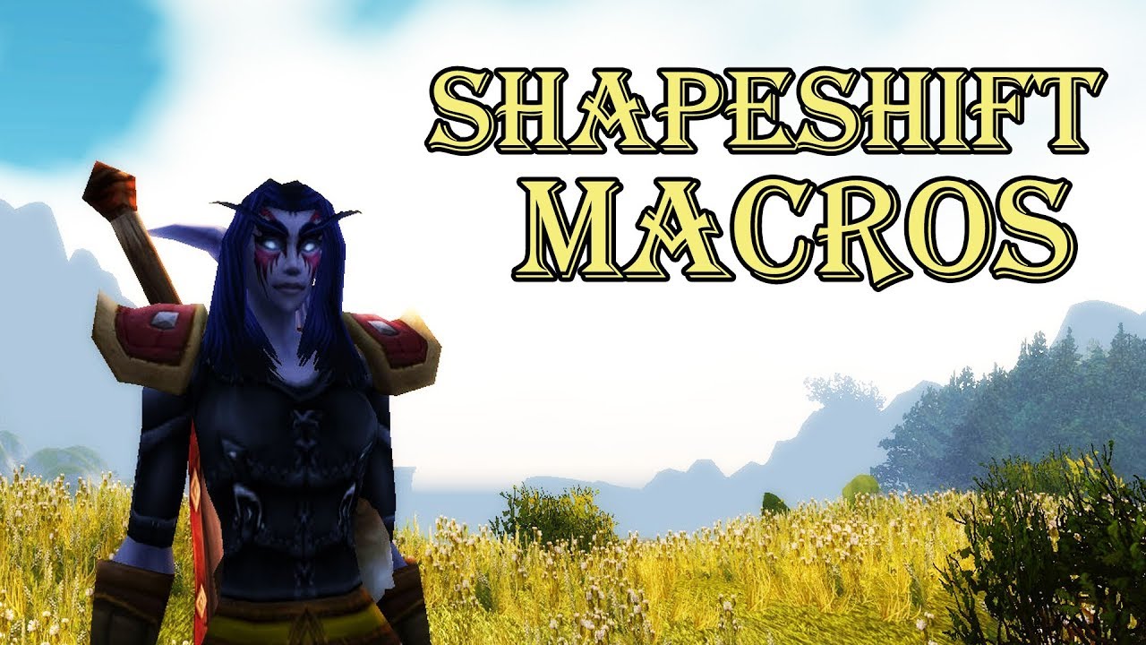 Wow Classic Druid Shapeshift Macros Youtube