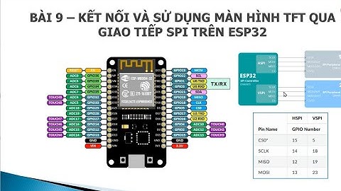 [ESP32] BÀI 9: KẾT NỐI VÀ SỬ DỤNG MÀN HÌNH TFT QUA GIAO TIẾP SPI TRÊN ESP32