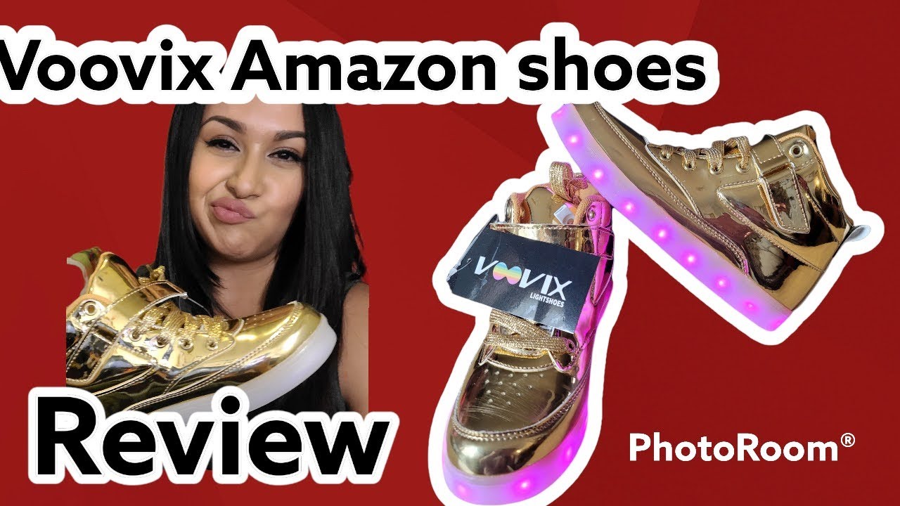 Are they REALLY worth it! GOLD Amazon Light Up LED shoes for kids review by Ezra Perry