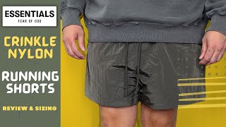 Fear Of God Essentials Crinkle Nylon Running Shorts Review (Ink)