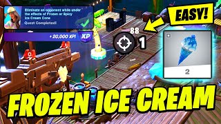 How to EASILY Eliminate an opponent while under the effects of Frozen or Spicy Ice Cream - Fortnite