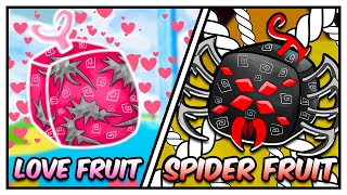 Trying The NEW Love and Spider Fruit And It Was... (Roblox Bloxfruit)