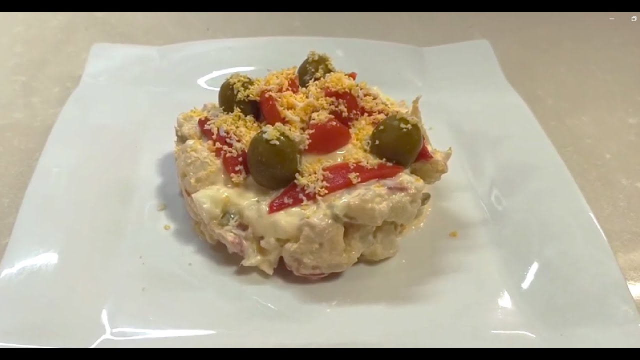 ENSALADILLA DE COLIFLOR CON MAYONESA CASERA