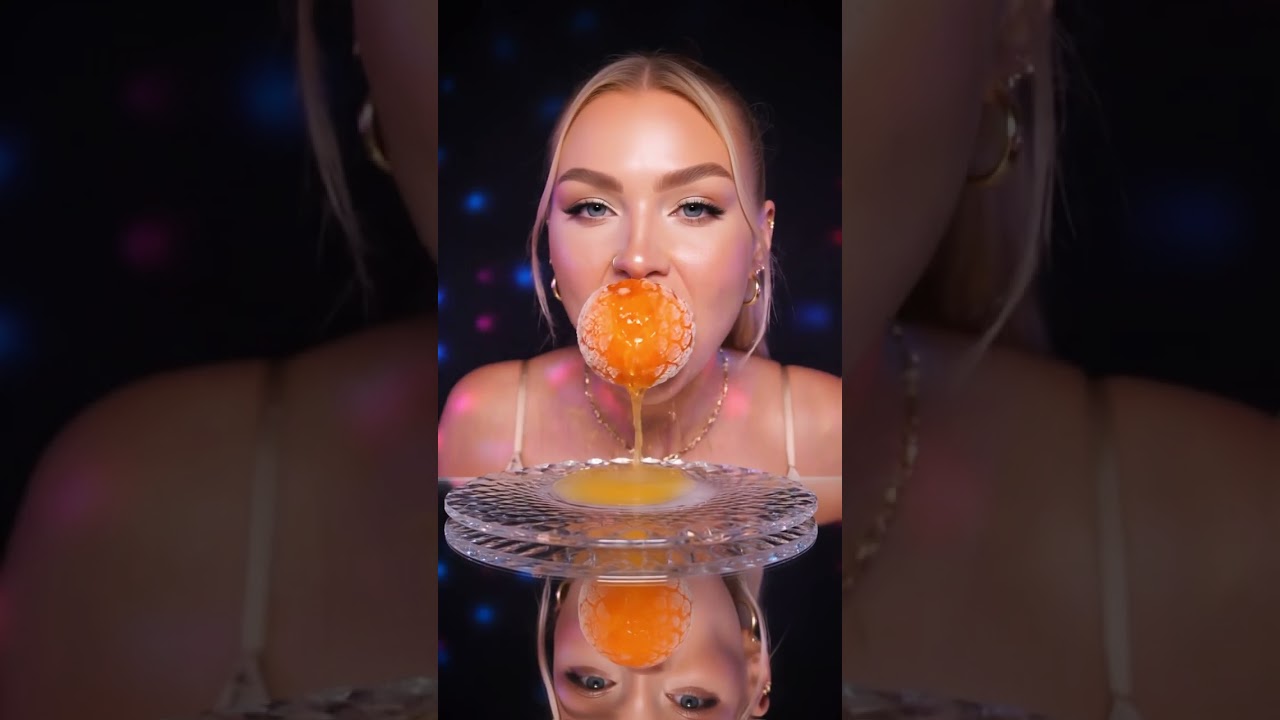 Today‘s Treat was a juicy frozen Diamond Orange!🍊 💎🧊 