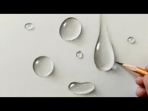 Как нарисовать реалистичные капли воды?! Очень простой рисунок