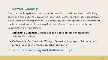 Best Practices für das Einbinden von JavaScript und CSS: Inline vs. Extern