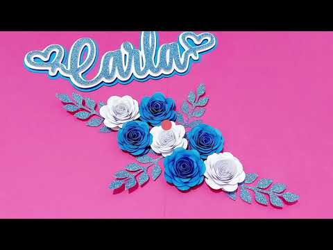 Moldes de Flores para Topo de Bolo - Ana Dantas - #floresdepapel