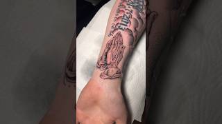 Mini Praying Hands… #tattoo #tattooartist #tattooart #tattoomodel #handtattoo #howtotattoo