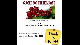 Law Offices of Osas Iyamu, LLC  Will be Closed for the Holidays