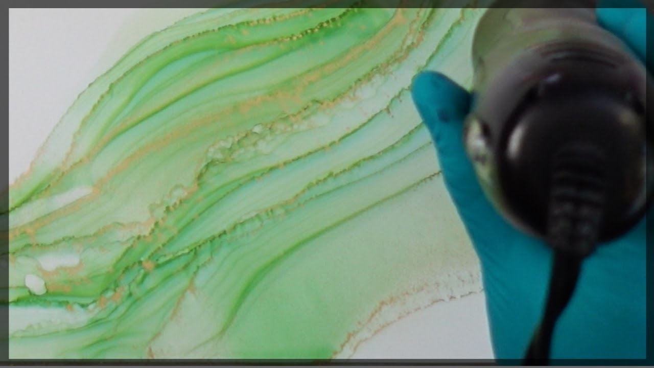 Relaxing Art Therapy | Minimalist Abstract Art with Alcohol Ink Lines ...