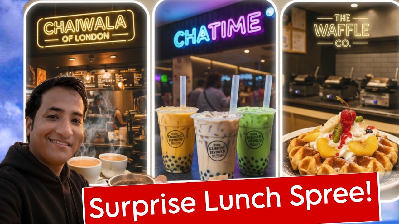 Ek hi din me 3 jagah lunch?! Chaiwala vs Chatime vs Waffle Co