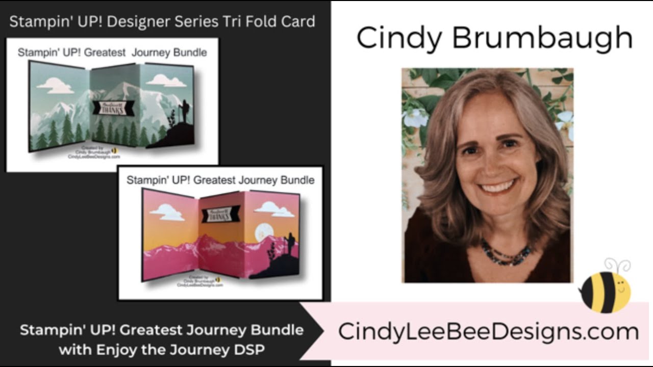 Designer Series Paper Tri Fold Card - YouTube