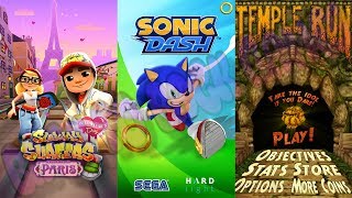Subway Surfers vs Sonic Dash vs Temple Run Gameplay screenshot 2