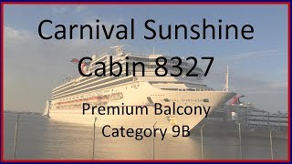Carnival Sunshine cabin 8327 Premium Balcony 9B