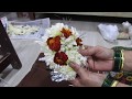 Flower veni making | DIY | सेवंती के फूलो से वेणी  How to make veni | Simple Craft