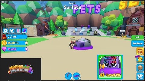 Roblox Mining Simulator 2 | Showcasing shiny Seaside Dogcat