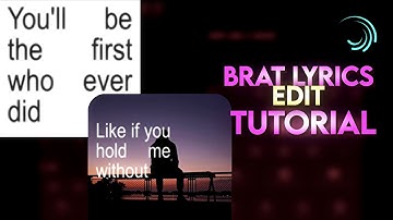 Brat Lyrics Edit Tutorial using Brat generator #alightmotiontutorials #alightmotionlyrics