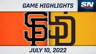 MLB Highlights | Giants vs. Padres - July 10, 2022