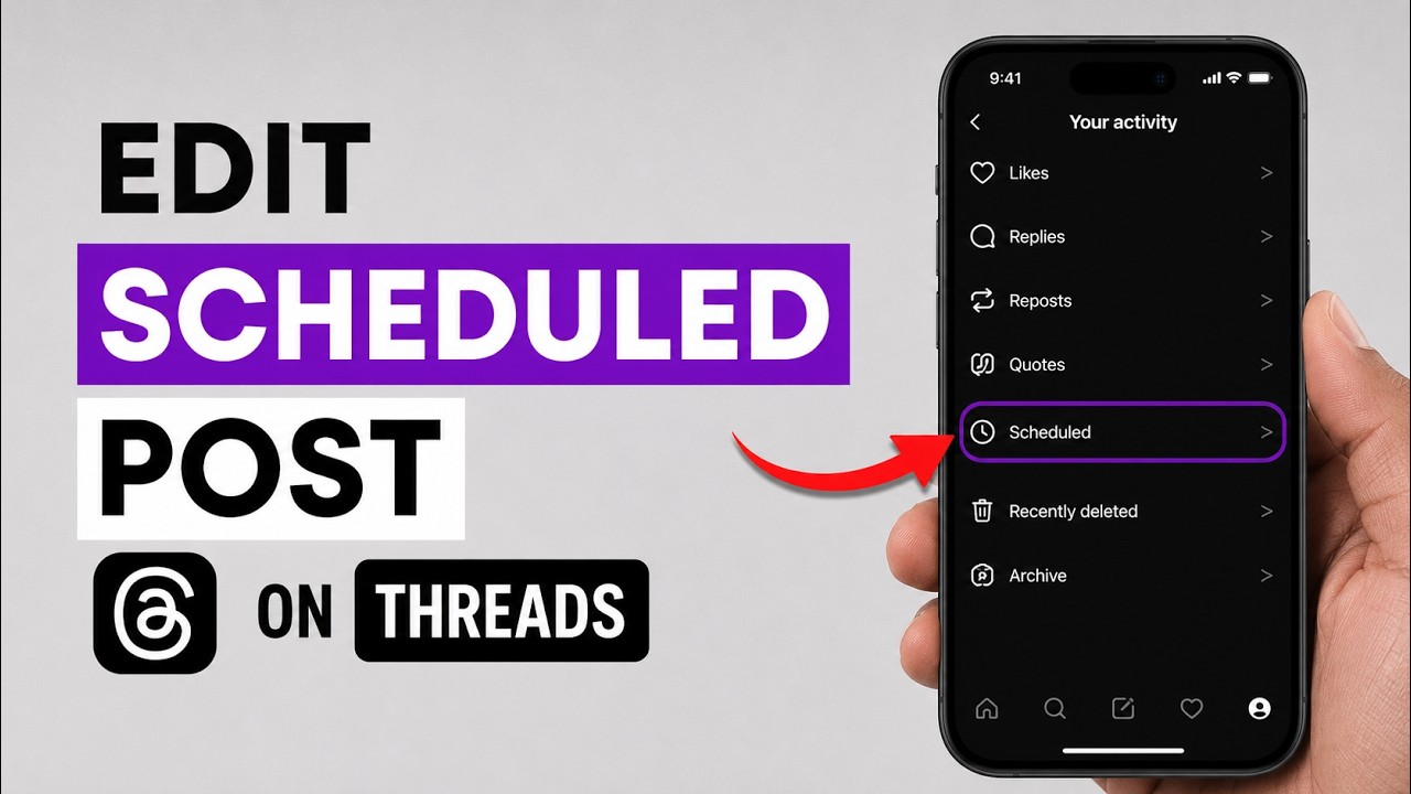 How to Edit Scheduled Post on Threads - YouTube